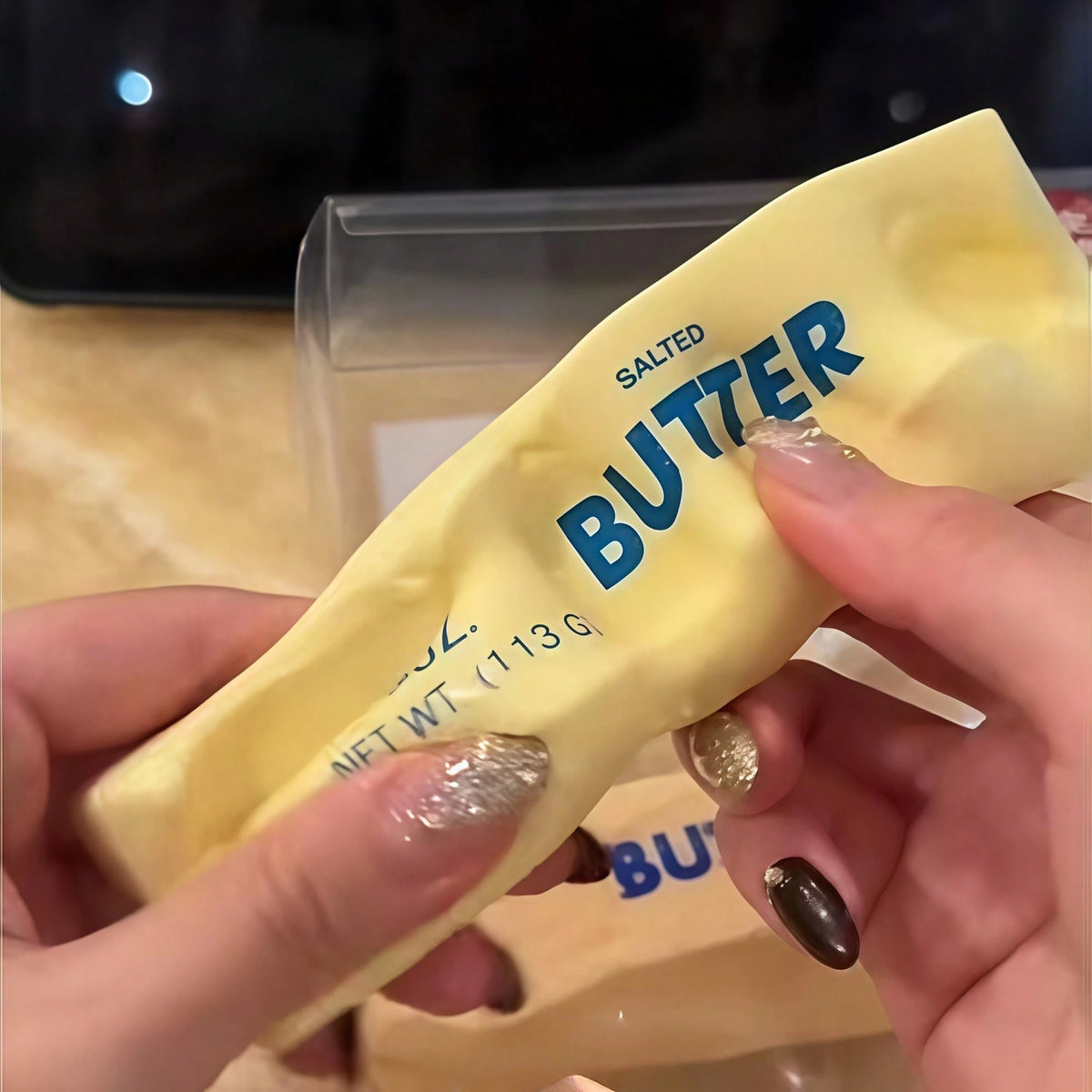 Tachimi 1pc S QushyButter Squeeze Toy, Stress Relief, Holiday Gift, Fun & Cute Gift, Party Game, Bachelorette Party, Party Supplies, Dumpling S Squeeze Toy, S QuishyButter, Crispy Butter S Squeeze, Ch