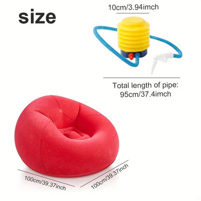 TAIMASI Large Inflatable Bean Bag Chair – Soft & Comfortable Tatami-Style Round Lounge Sofa For Indoor & Outdoor, Relaxing Seat For Living Room, Office, Picnic, Or Camping, Ideal Birthday Halloween Ch