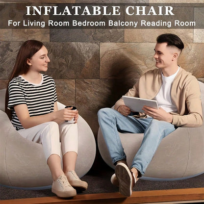 TAIMASI Large Inflatable Bean Bag Chair – Soft & Comfortable Tatami-Style Round Lounge Sofa For Indoor & Outdoor, Relaxing Seat For Living Room, Office, Picnic, Or Camping, Ideal Birthday Halloween Ch