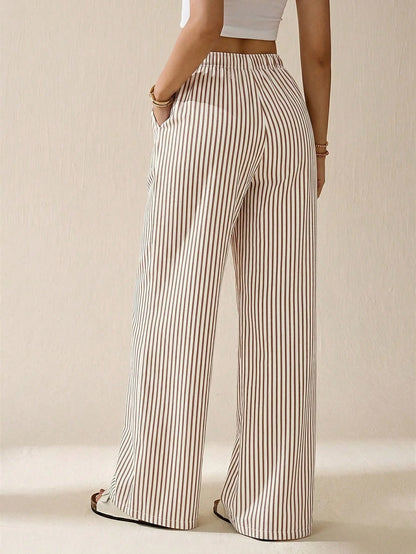 Tall Striped & Printed Casual Daily Wear Women Spring/Summer Long Pants, Tall Women