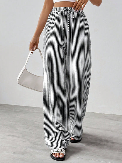 Tall Striped & Printed Casual Daily Wear Women Spring/Summer Long Pants, Tall Women