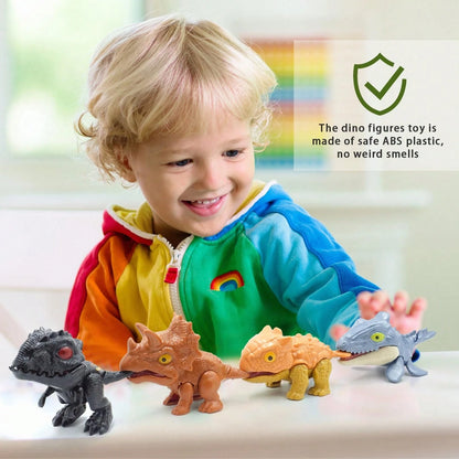 Tecforood Biting Finger Dinosaur Toys Snap Squad Dinosaur Collectibles Creative Interactive Dino Figures Mini Dinosaur Model Playset Educational Bite Hand Dinosaur Toy For Kids Early Cognitive Learnin