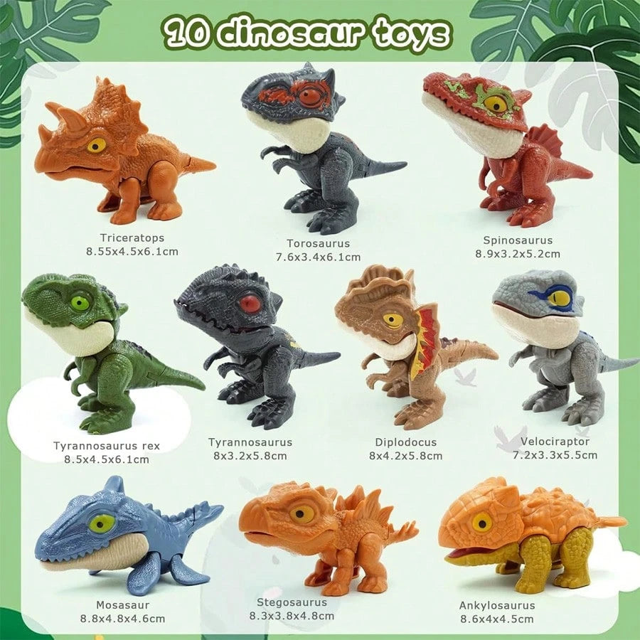 Tecforood Biting Finger Dinosaur Toys Snap Squad Dinosaur Collectibles Creative Interactive Dino Figures Mini Dinosaur Model Playset Educational Bite Hand Dinosaur Toy For Kids Early Cognitive Learnin