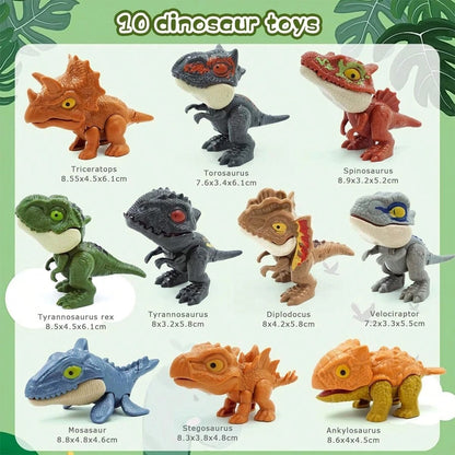 Tecforood Biting Finger Dinosaur Toys Snap Squad Dinosaur Collectibles Creative Interactive Dino Figures Mini Dinosaur Model Playset Educational Bite Hand Dinosaur Toy For Kids Early Cognitive Learnin