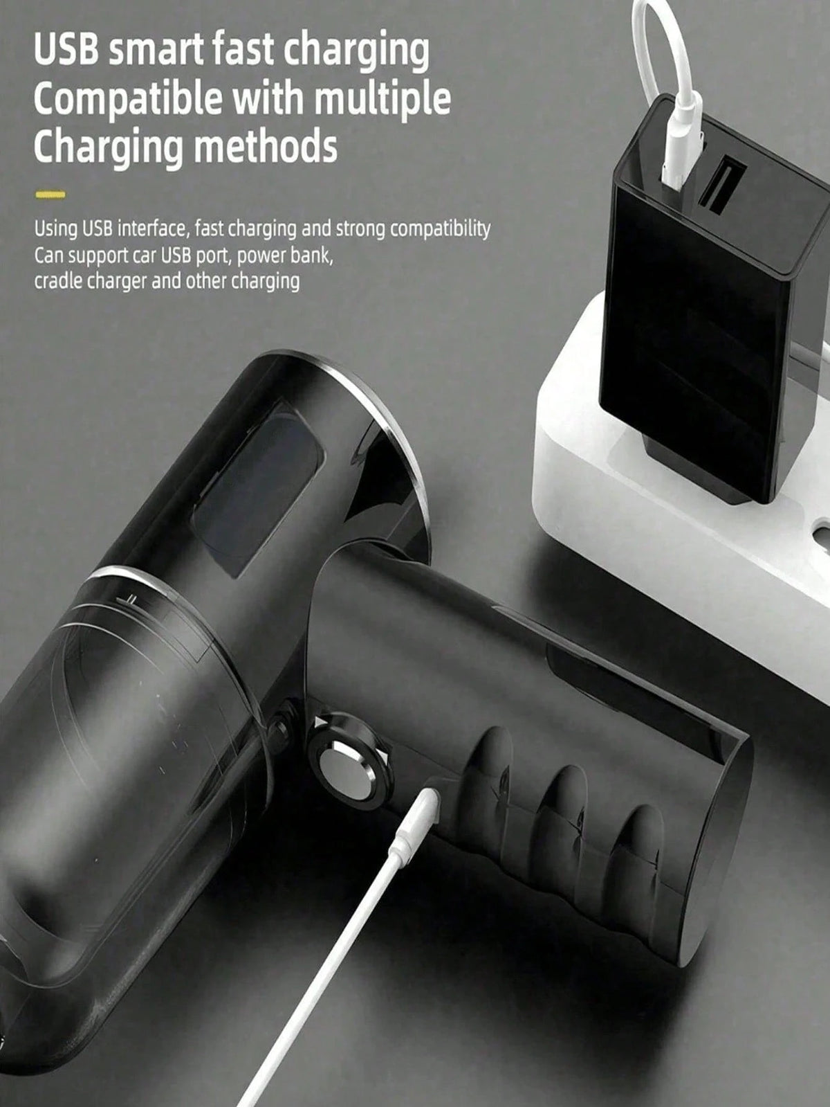 This 3-In-1 Wireless Handheld Vacuum Cleaner Is Compact And Portable With Powerful Suction. It Features A Built-In 1800mAh Type-C Rechargeable Battery, Suitable For Car, Home And Pet Cleaning, Adaptin
