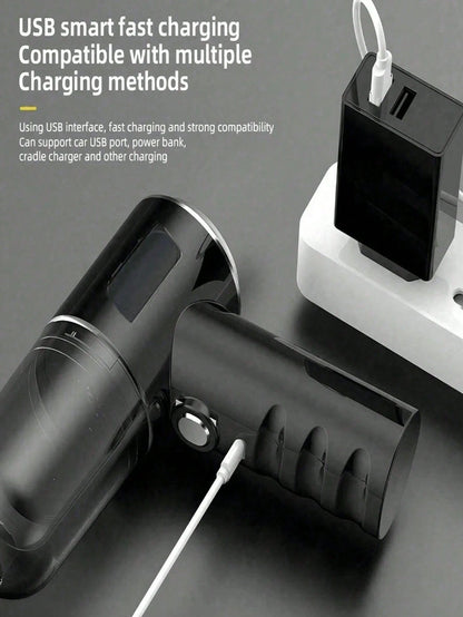 This 3-In-1 Wireless Handheld Vacuum Cleaner Is Compact And Portable With Powerful Suction. It Features A Built-In 1800mAh Type-C Rechargeable Battery, Suitable For Car, Home And Pet Cleaning, Adaptin