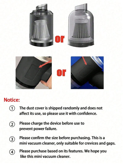 This 3-In-1 Wireless Handheld Vacuum Cleaner Is Compact And Portable With Powerful Suction. It Features A Built-In 1800mAh Type-C Rechargeable Battery, Suitable For Car, Home And Pet Cleaning, Adaptin