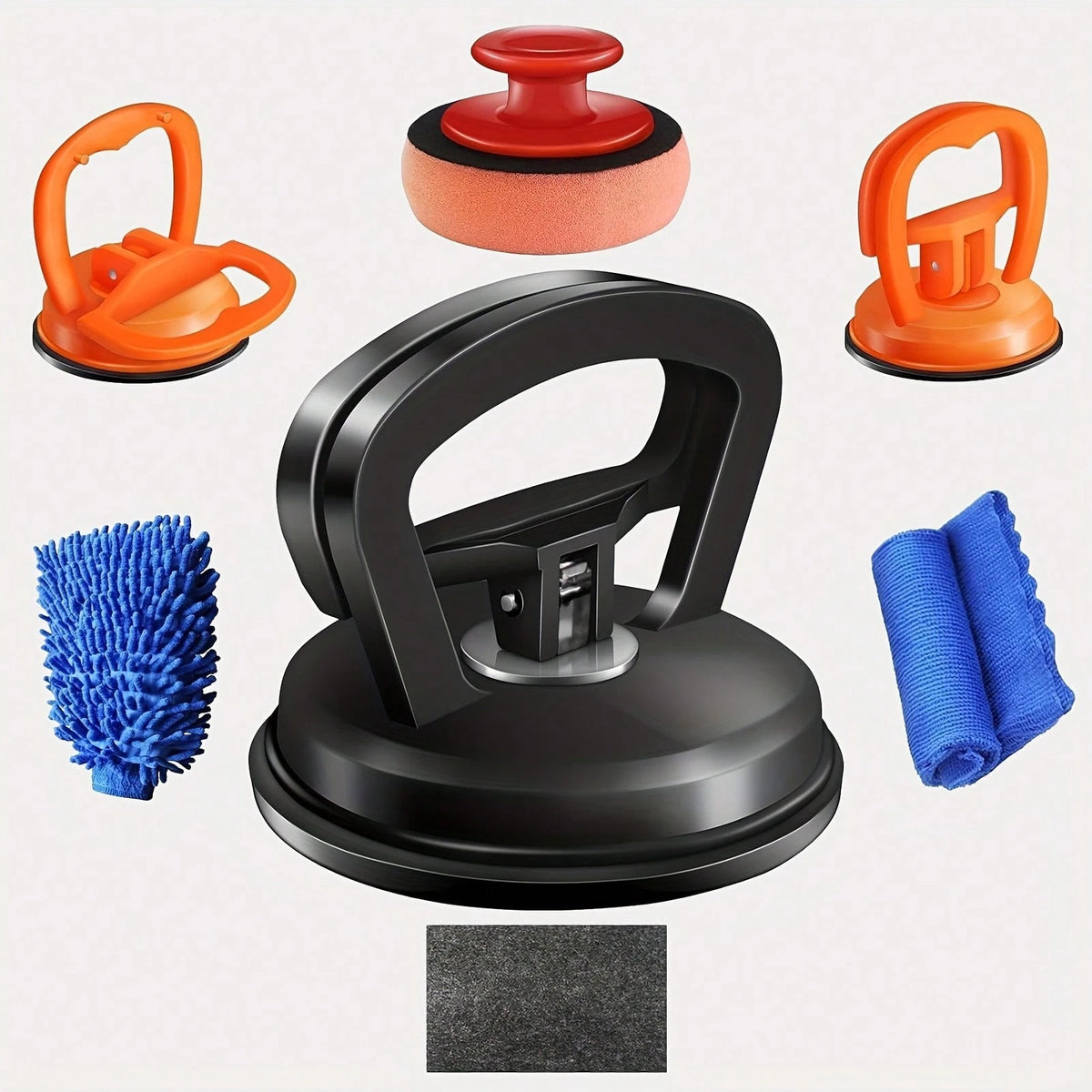 This 7-Piece Car Dent Repair Tool Kit Includes A Suction Cup Dent Repair Tool, A Dent Removal Tool, And A Dent Repair Kit Handle Lifter. It Is Suitable For Car Bodies, Glass, Screens, Moving Objects