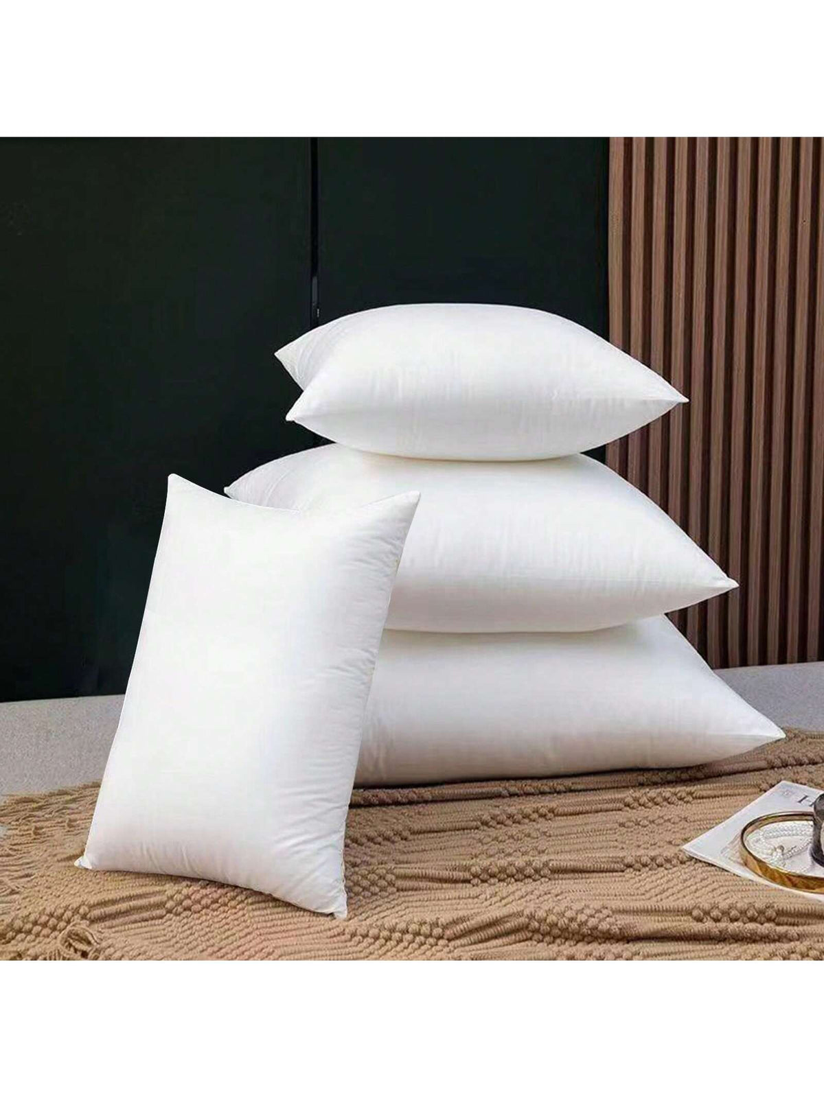 Throw Pillows Insert ( White)- 12 X 20 Inches Bed And Couch Pillows- Indoor Decorative Pillows