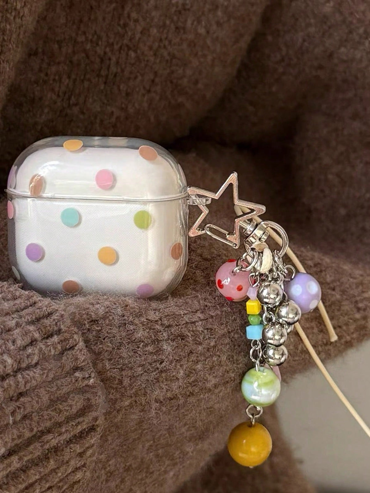 Transparent & Cute Colorful Polka Dot Protective Case For AirPods 4, Pro, 3, 2, Soft Silicone Bluetooth Earphone Cover