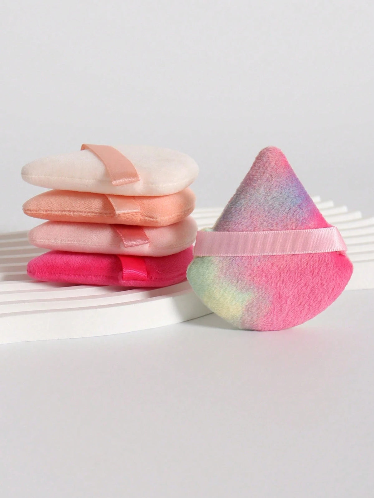 Triangle-Shaped Velvet Powder Puff 5/10/20/30/50/100pcs,Made Of Super-Soft Velvet, Designed For Contouring, Eye, And Corner, Suitable For All Skin Types.,Makeup,Cheap,Room Decor,Vanity,Travel,Bedroom