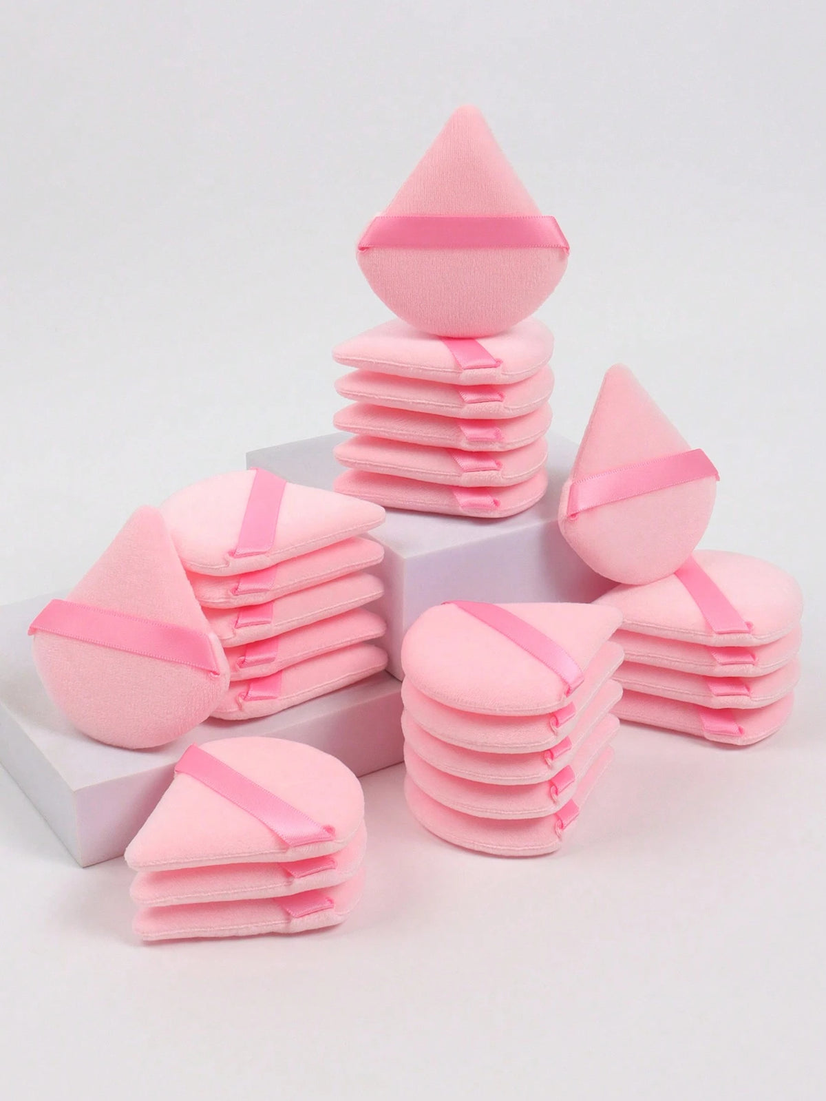 Triangle-Shaped Velvet Powder Puff 5/10/20/30/50/100pcs,Made Of Super-Soft Velvet, Designed For Contouring, Eye, And Corner, Suitable For All Skin Types.,Makeup,Cheap,Room Decor,Vanity,Travel,Bedroom
