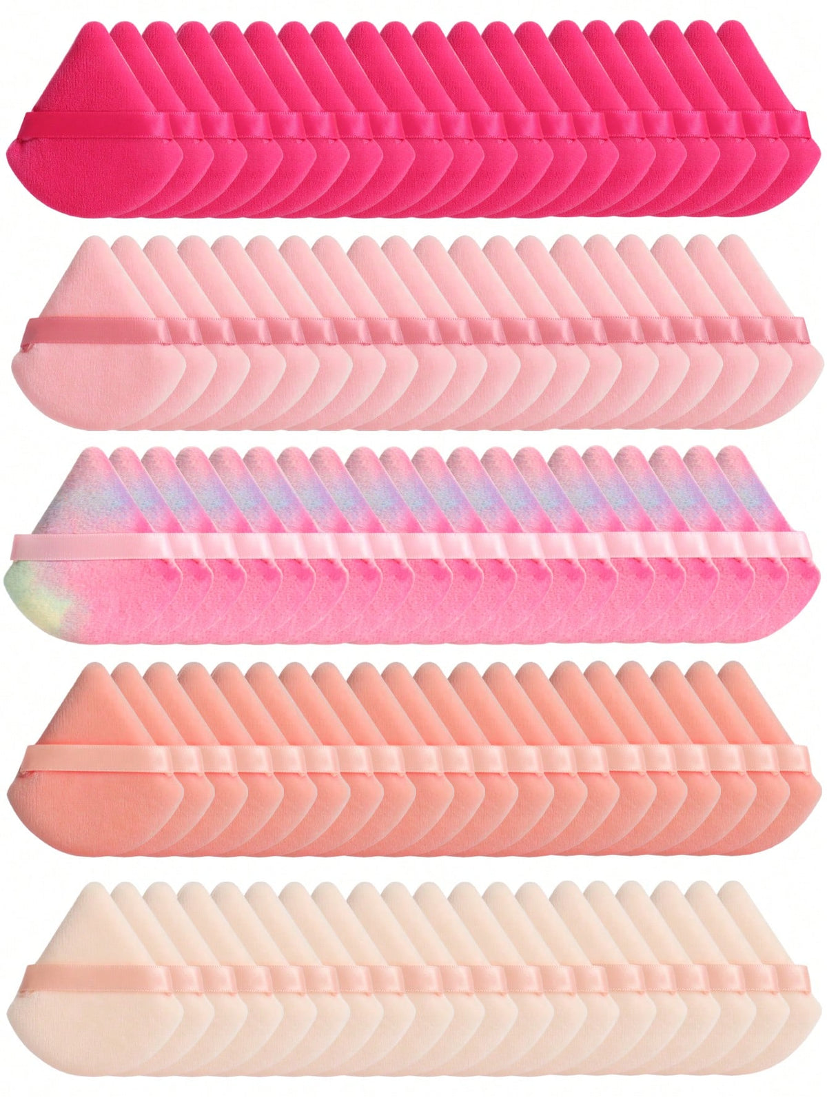 Triangle-Shaped Velvet Powder Puff 5/10/20/30/50/100pcs,Made Of Super-Soft Velvet, Designed For Contouring, Eye, And Corner, Suitable For All Skin Types.,Makeup,Cheap,Room Decor,Vanity,Travel,Bedroom
