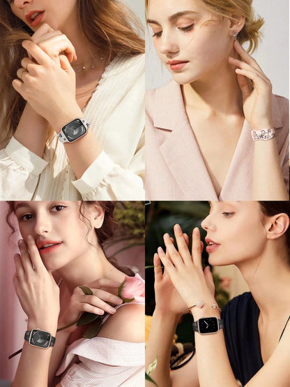 Two-Tone Floral Engraved Watch Band Compatible With Apple Watch Band 41mm 40mm 44mm 45mm 42mm 38mm 46mm 49mm, Boho Cute Purple Flower Silicone Strap Suitable For Apple Watch Series Ultra 11 10 9 8 7 6