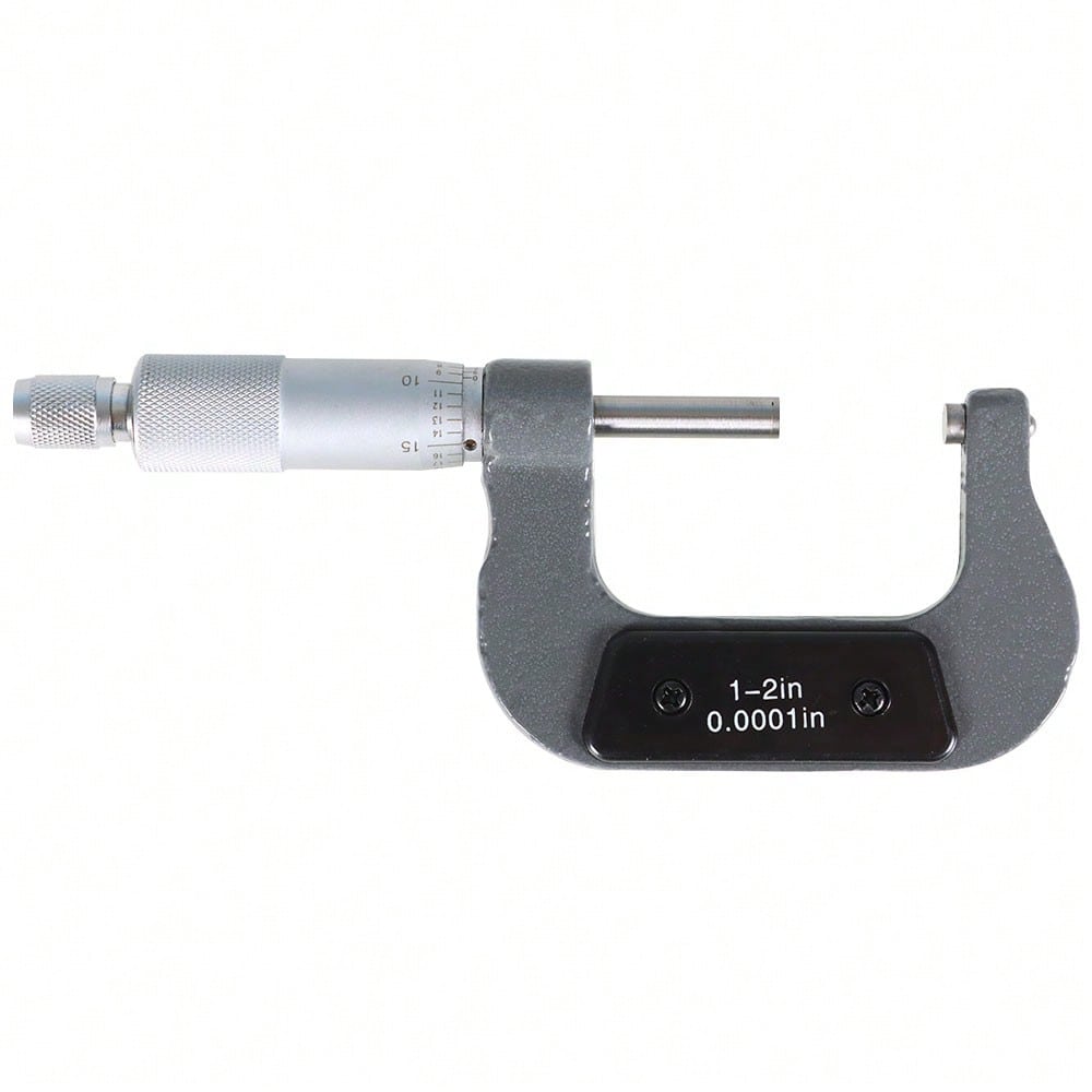 U-Shaped Outer Micrometer 1-2 Inch With Carbide Tip Accuracy 0.0001 Inch Suitable For Precision Measurement Work With Box