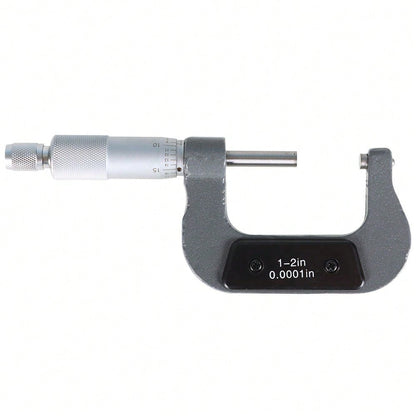 U-Shaped Outer Micrometer 1-2 Inch With Carbide Tip Accuracy 0.0001 Inch Suitable For Precision Measurement Work With Box