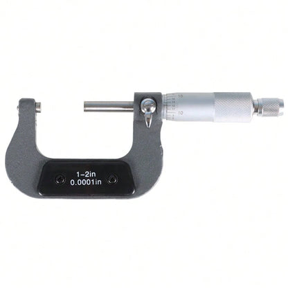 U-Shaped Outer Micrometer 1-2 Inch With Carbide Tip Accuracy 0.0001 Inch Suitable For Precision Measurement Work With Box