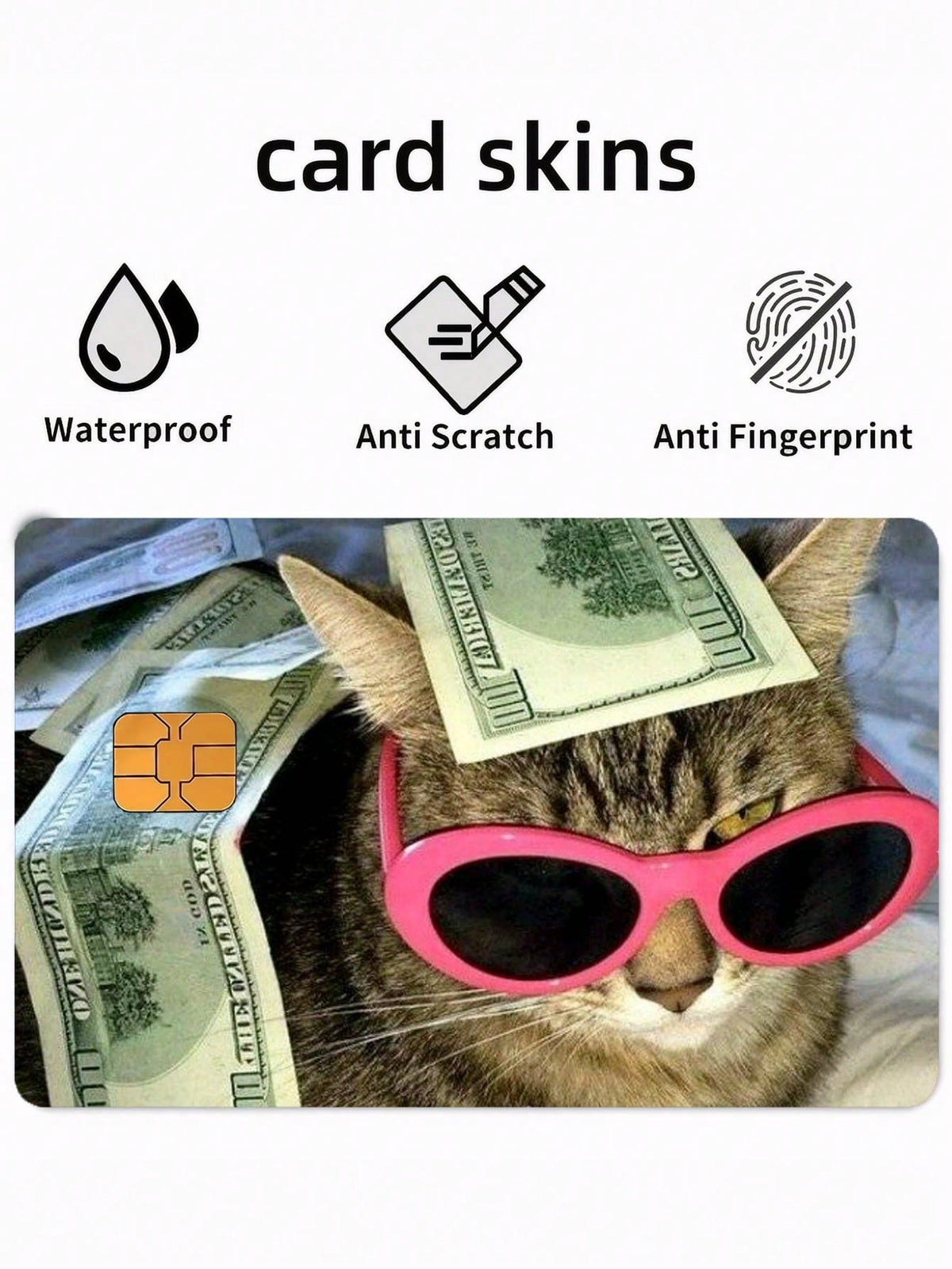 Ultra-Thin Waterproof, Scratch-Resistant, Anti-Slip PVC Credit Card And Key Card Protector Sticker