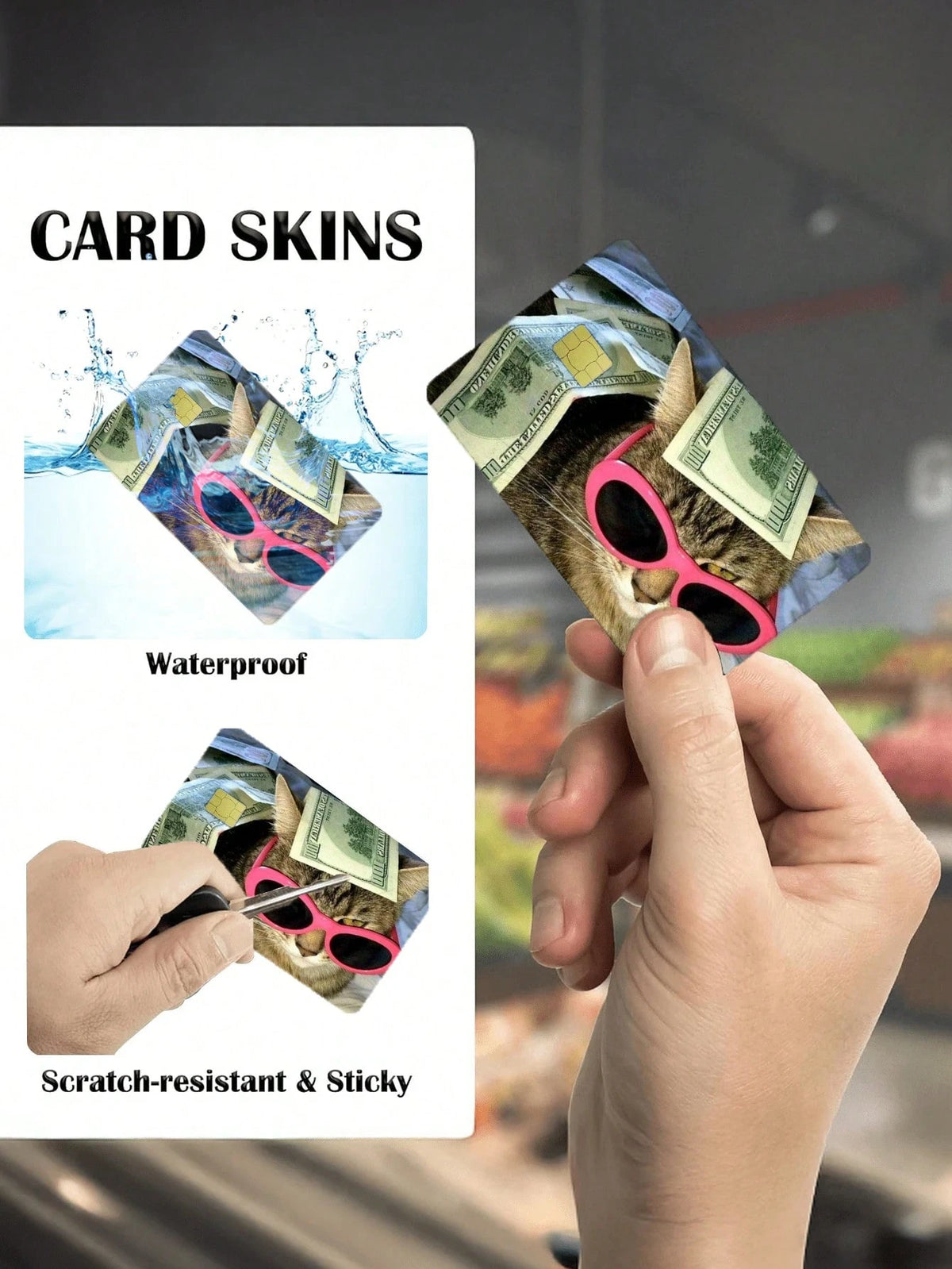 Ultra-Thin Waterproof, Scratch-Resistant, Anti-Slip PVC Credit Card And Key Card Protector Sticker