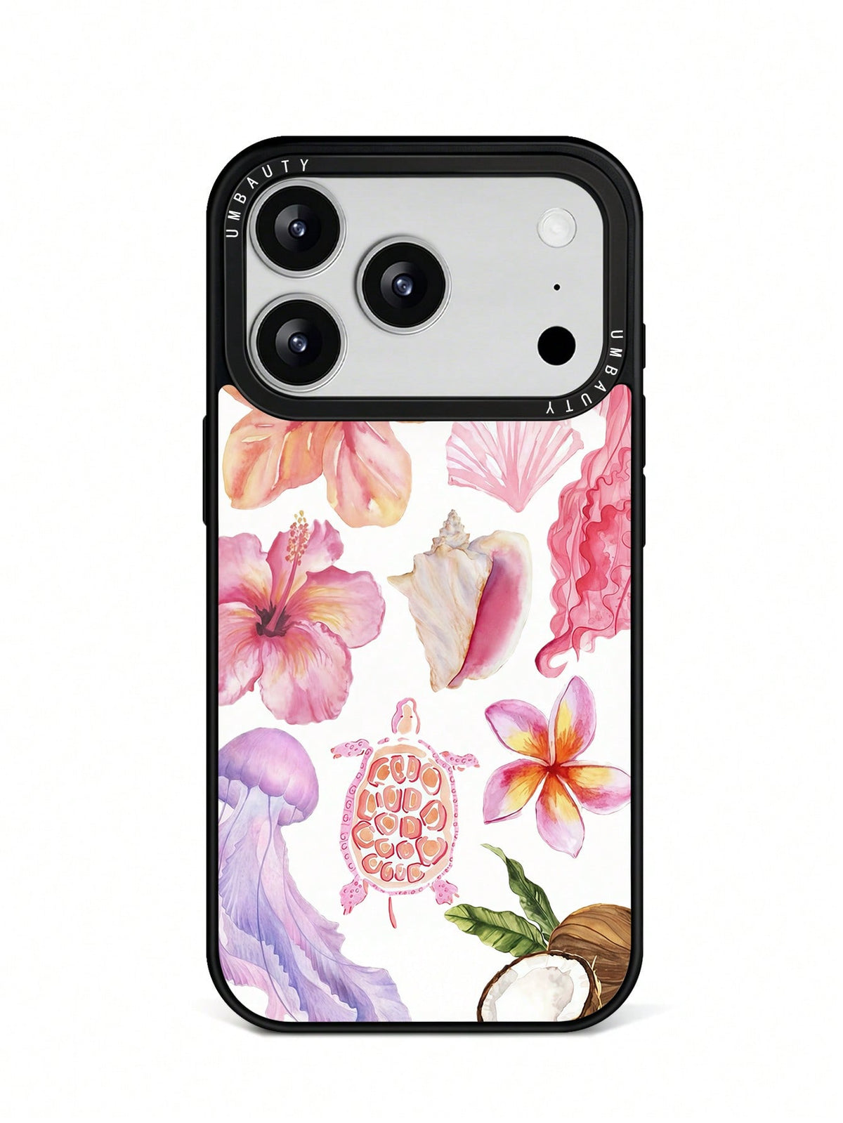 UMBAUTY 1pc Spring Floral Pattern Design Phone 17 Pro Max Phone Case, Compatible With Phone 16 Pro Max, 15 Pro Max, 14 Pro Max, Korean-Style High-End Fashion Fun Phone Case, Compatible With 11/12/13/1
