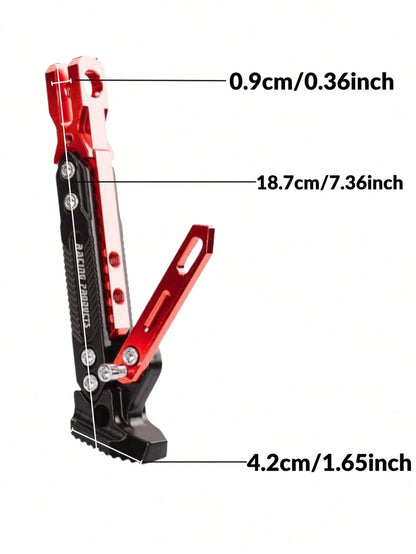 Universal CNC Aluminum Alloy Adjustable Motorcycle Support Stand- Non-Slip Height Adjustable Side Support Parking Stand Suitable For Off-Road And Electric Off-Road Motorcycles- Durable Lightweight M