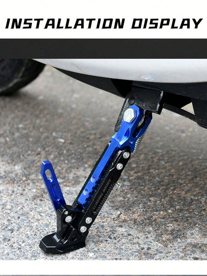 Universal CNC Aluminum Alloy Adjustable Motorcycle Support Stand- Non-Slip Height Adjustable Side Support Parking Stand Suitable For Off-Road And Electric Off-Road Motorcycles- Durable Lightweight M