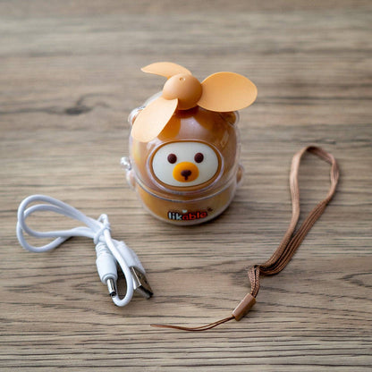 Urban Tokyo - Mini Handheld Fan - Pink Bear