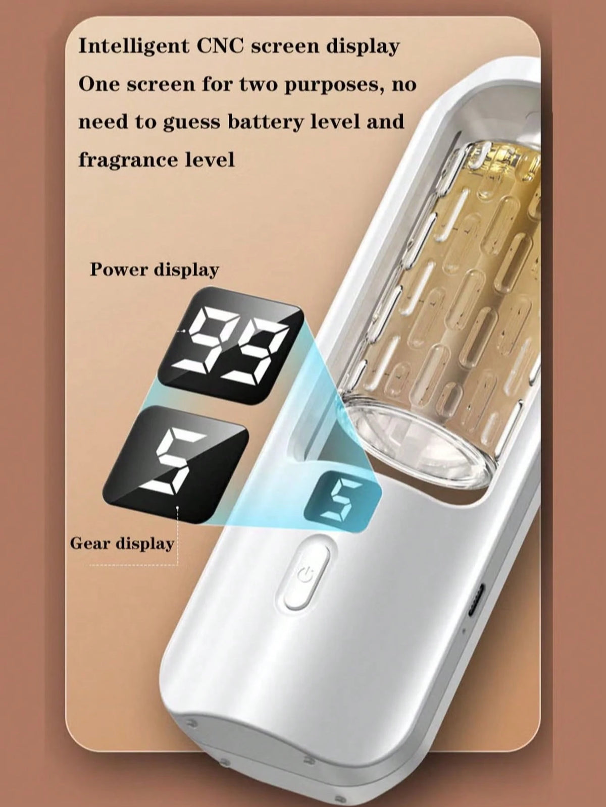 USB Rechargeable Essential Oil Diffuser, 5 Mist Modes Adjustable, LED Color Changing Mood Light, Wall Mounted Or Desktop, Digital Display, Continuous & Intermittent Mist Modes, Home, Bedroom, Office