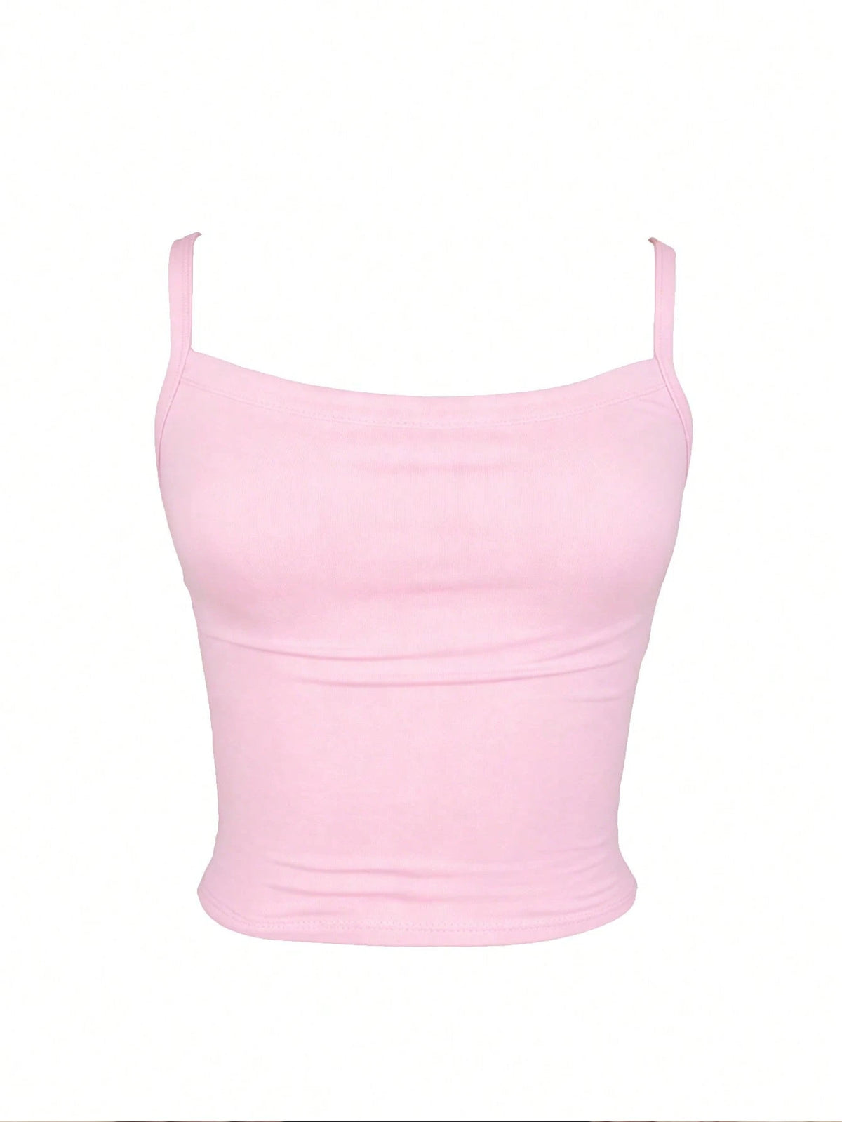 Vaclyn Women's Fashionable Versatile Solid Color Cropped Casual Tank Top