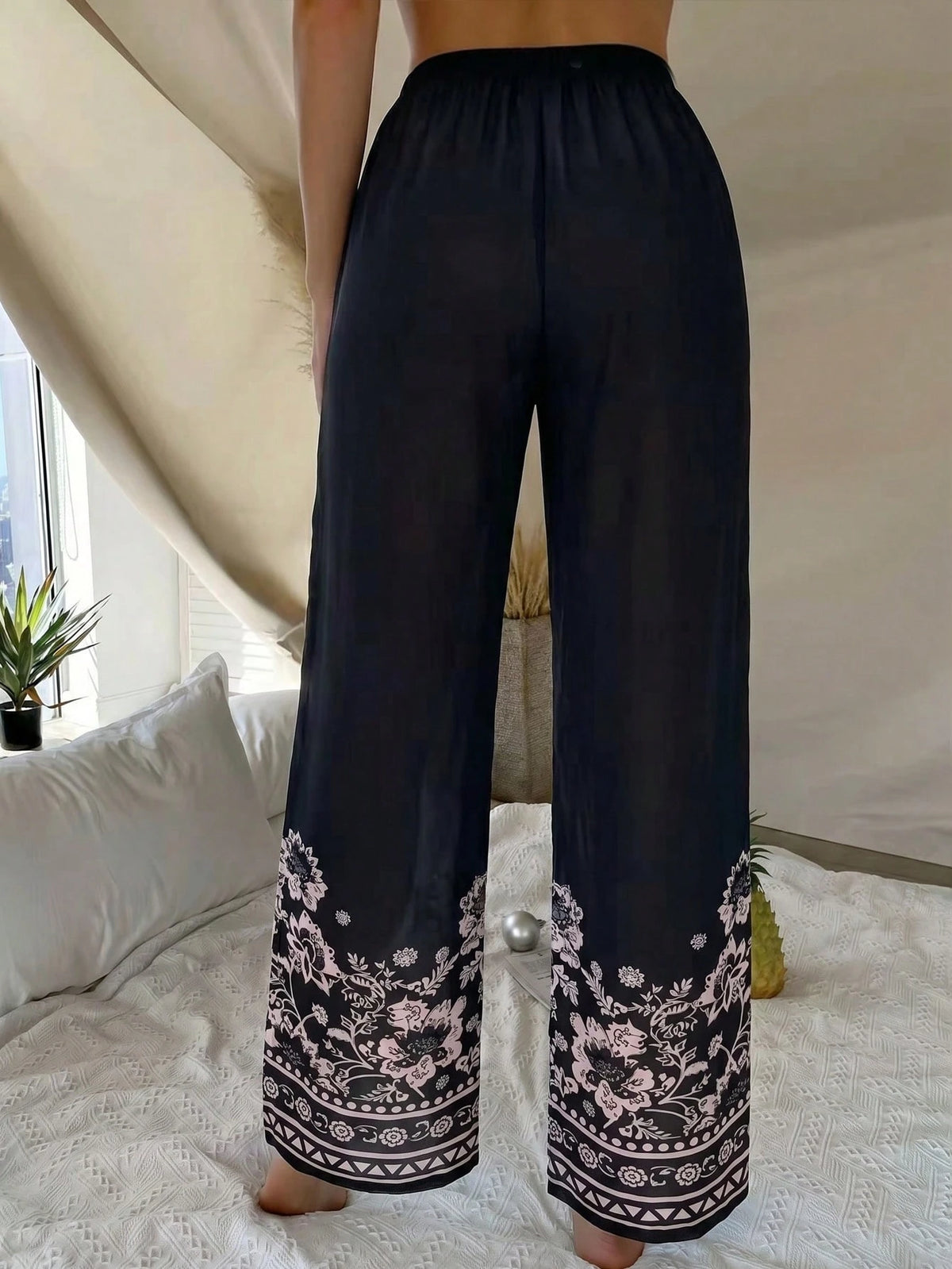 Vaytide Women's Floral Print Casual Daily Wear Cover Up And Pants Set