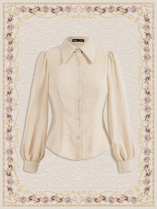 Vintamour Women's Puff Long Sleeve Shirt,Long Sleeve Tops Spring To Summer