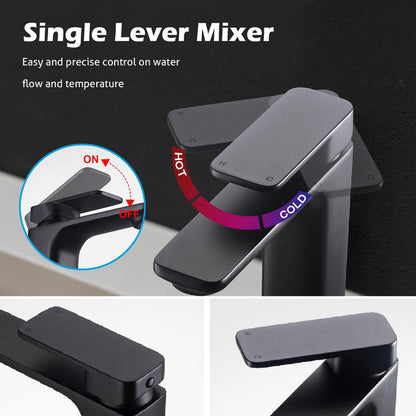 VIVA Basin Mixer Black - BT-201B Tapware Arova