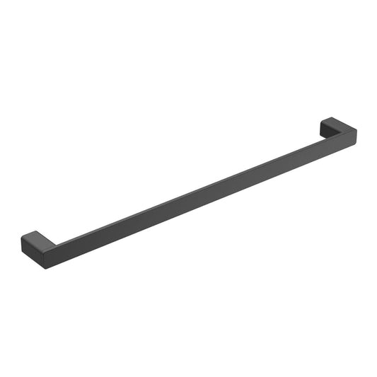 Viva Single Towel Rail 800mm Matt Black Accessories Arova