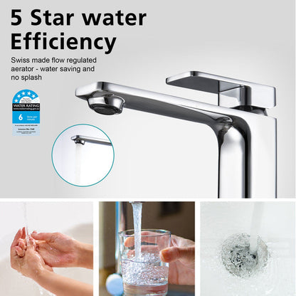 VIVA Square Basin Mixer Chrome - BT-201C Tapware Arova