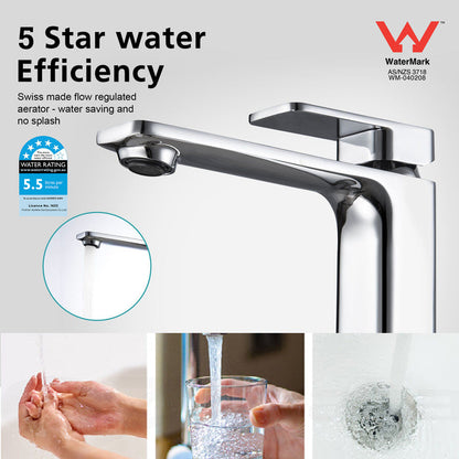 VIVA Tall Basin Mixer Chrome 6 Star - BT-202C Tapware Arova