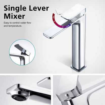 VIVA Tall Basin Mixer Chrome 6 Star - BT-202C Tapware Arova