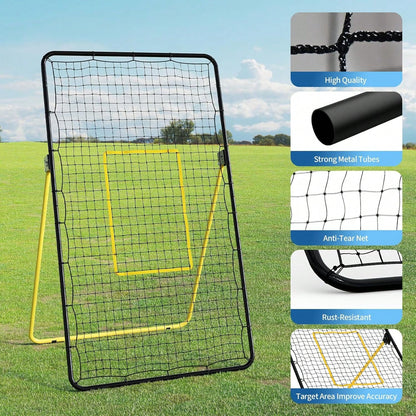 Volleyball Rebounder Net 7x4 Ft,Adjustable Bounce Back Net With Stakes,Bounce Back Training Equipment For Practicing Volleying, Bumping, Spiking, Easy Set Up