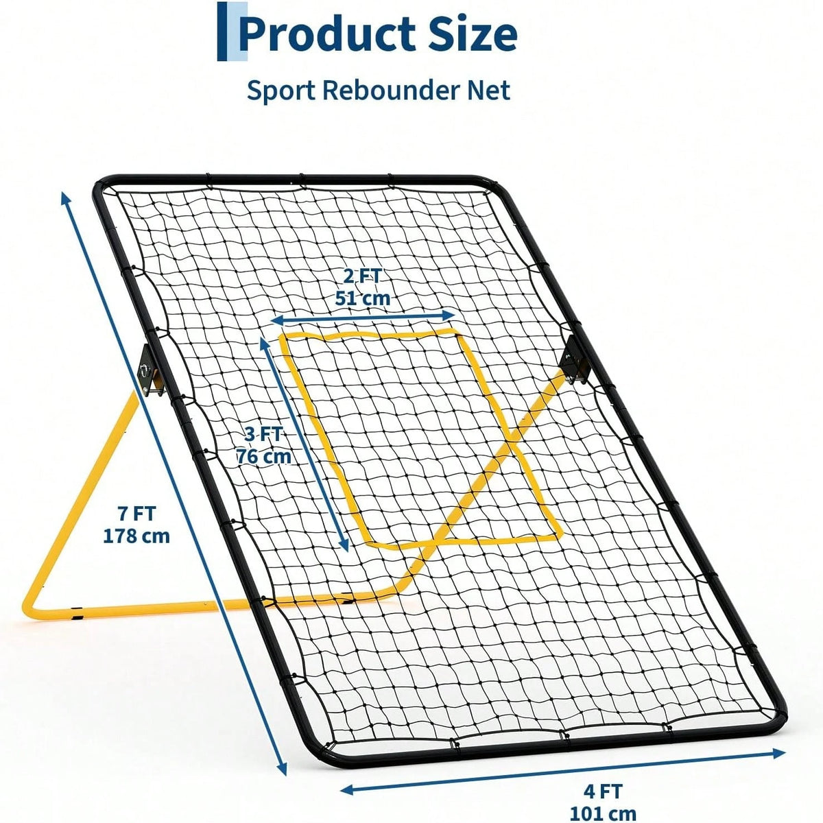 Volleyball Rebounder Net 7x4 Ft,Adjustable Bounce Back Net With Stakes,Bounce Back Training Equipment For Practicing Volleying, Bumping, Spiking, Easy Set Up