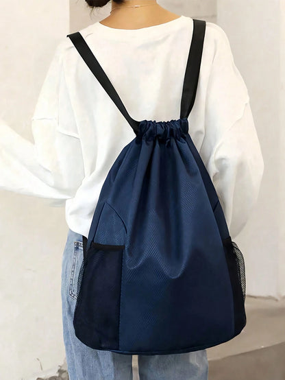 Waterproof Drawstring Backpack With Wet Dry Separation Large Travel Backpack With Mesh Side Pockets Large Gym Bag Adjustable Shoulder Straps For Men Women Perfect For Outdoor Sports Fitness Training A