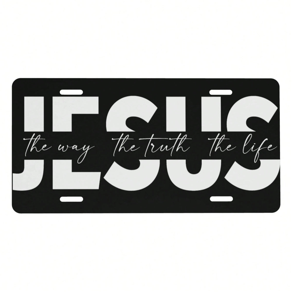 Way Truth Life Jesus Front License Plate For Women Car Vanity Plates Decorative Aluminum Metal Cute Novelty License Plate Cover For Men
