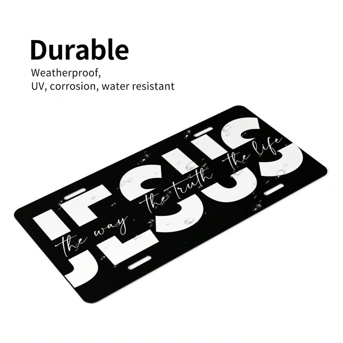 Way Truth Life Jesus Front License Plate For Women Car Vanity Plates Decorative Aluminum Metal Cute Novelty License Plate Cover For Men