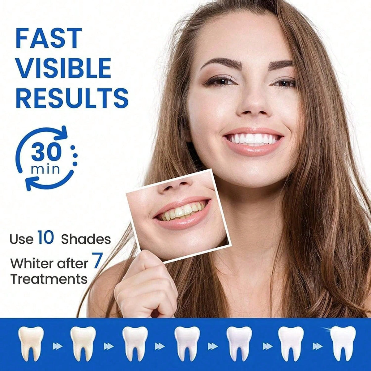 Whitening Teeth Strips, 7 Pieces For Sensitive Teeth, Effective And, Whitening Strips That Reduce Sensitivity, Help Remove Stains From Smoking/Coffee/Soda/Wine (14 Treatments)