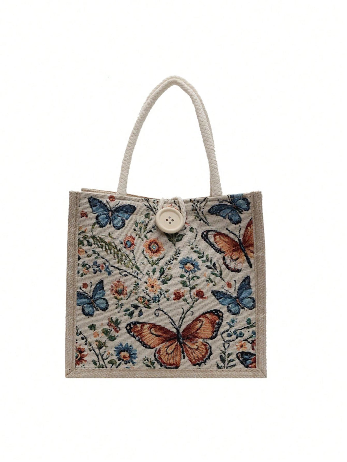 Women's Beige Linen Tote Bag-Suitable For Various Occasions Such As Dates, Back-To-School, The Beach, Commuting, Picnics, And Camping.