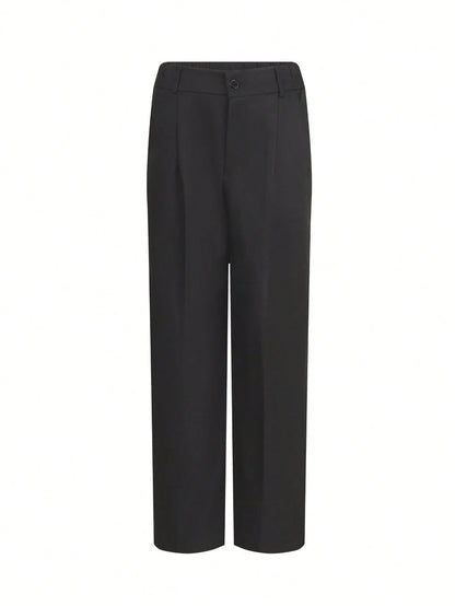 Women's Casual Commuter Straight Leg Pants With Slant Pockets