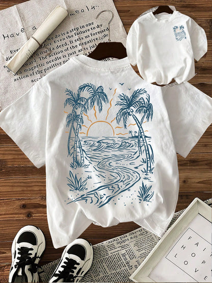 Women's Casual Graphic Print Round Neck Short Sleeve T-Shirt