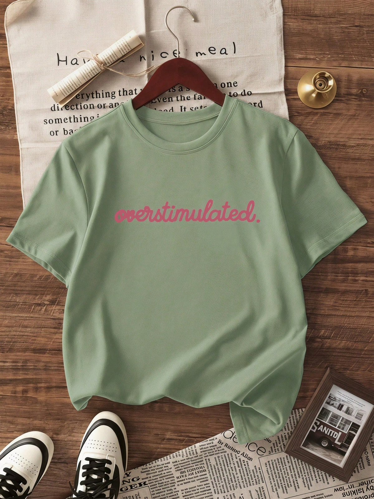 Women's Casual Short Sleeve Round Neck T-Shirt- Printed Pattern, Soft & Comfortable Fabric, Machine Washable, Summer Top