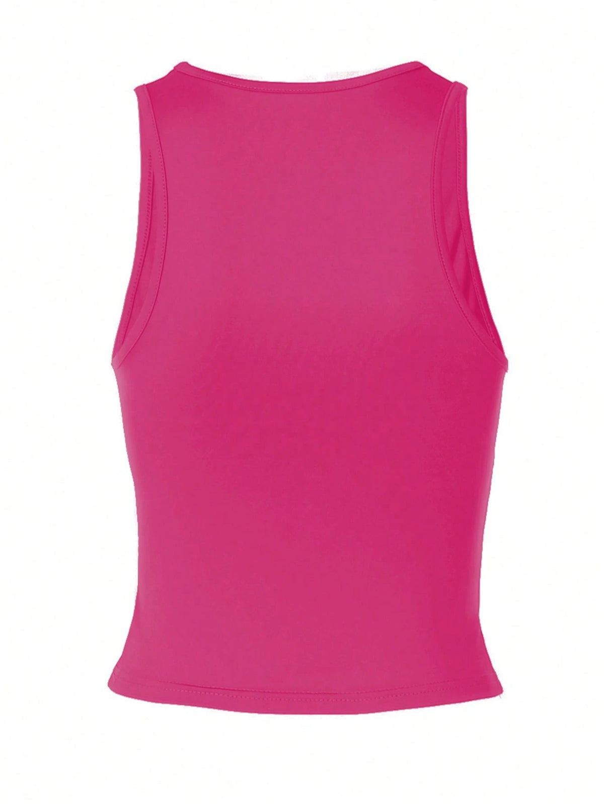 Women's Casual Solid Color Fitted Crop Top, Sexy Camisole For Street, Daily Wear, Vacation, Spring/Summer