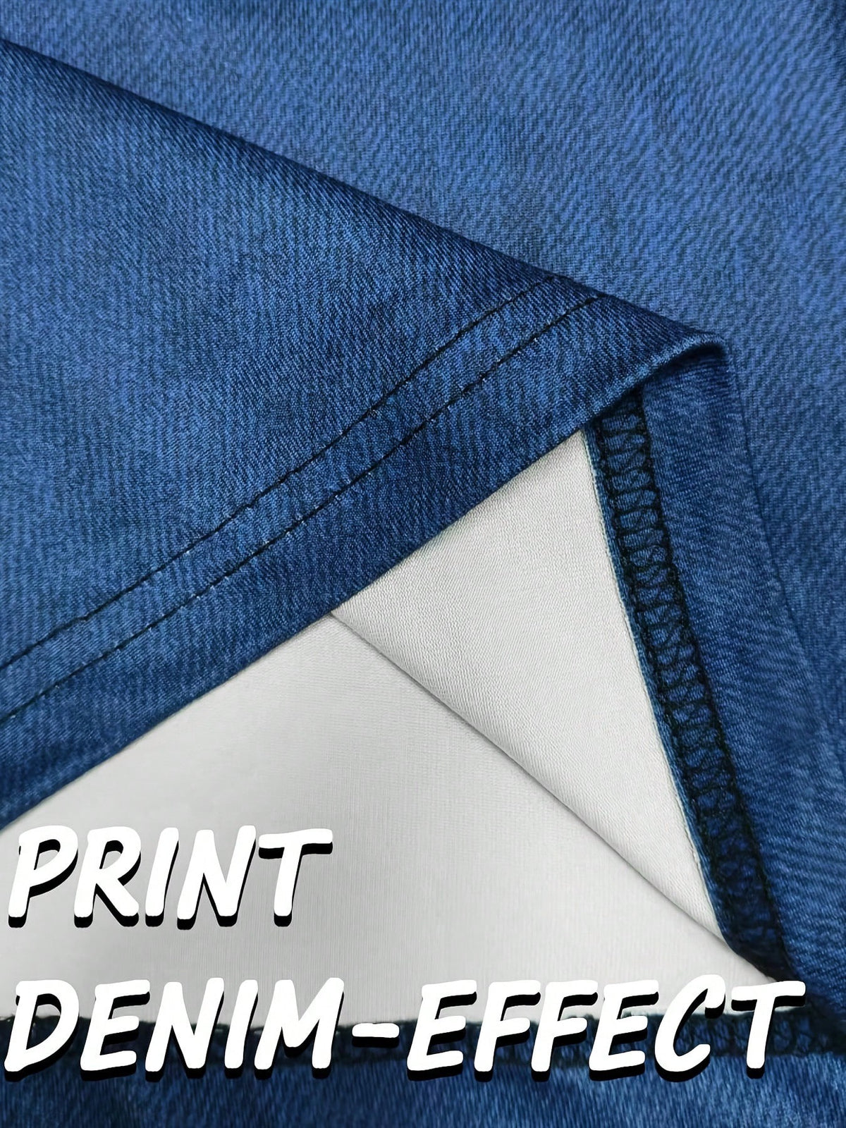 Women's High Stretch Flare Pants With Denim Print- Slim Retro Style Trousers, Comfortable Breathable Casual