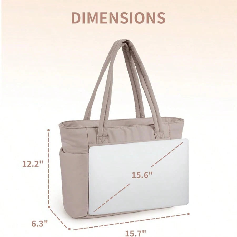 Women's Multi-Functional Laptop Bag With A Cup And Laptop Compartment, Suitable For 13-15 Inch Laptop And Pad, Women's Travel Tote Bag, Trolley Sleeve For Travel, Work, Nurse, Women, Christmas Gift