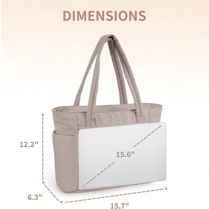 Women's Multi-Functional Laptop Bag With A Cup And Laptop Compartment, Suitable For 13-15 Inch Laptop And Pad, Women's Travel Tote Bag, Trolley Sleeve For Travel, Work, Nurse, Women, Christmas Gift